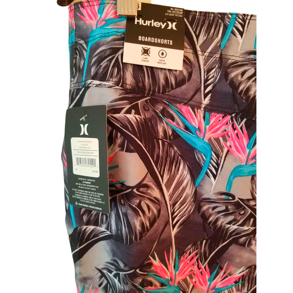 Hurley Board shorts multicolor Floral Men's Size 36 Inseam 9in 20 in Length‎ NWT - Picture 9 of 9